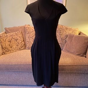 Crepe V-Neck Sheath